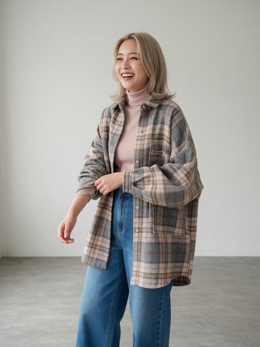 Shirts/オーバーサイズチェックシャツ