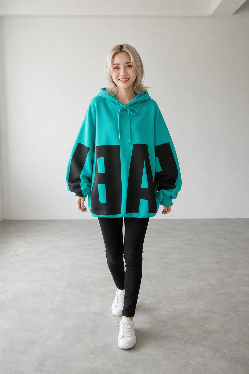 Parka/ビッグロゴ裏起毛フードパーカー